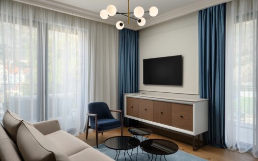 Branded one-bedroom apartment with sea view, Movenpick 5* Teuta Residences