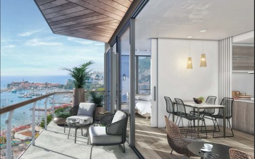 Luxurious one-bedroom apartment with a sea view in Budva