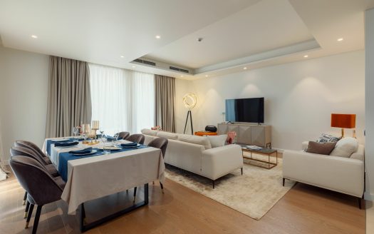 Modern three-bedroom apartment with a pool, in Portonovi